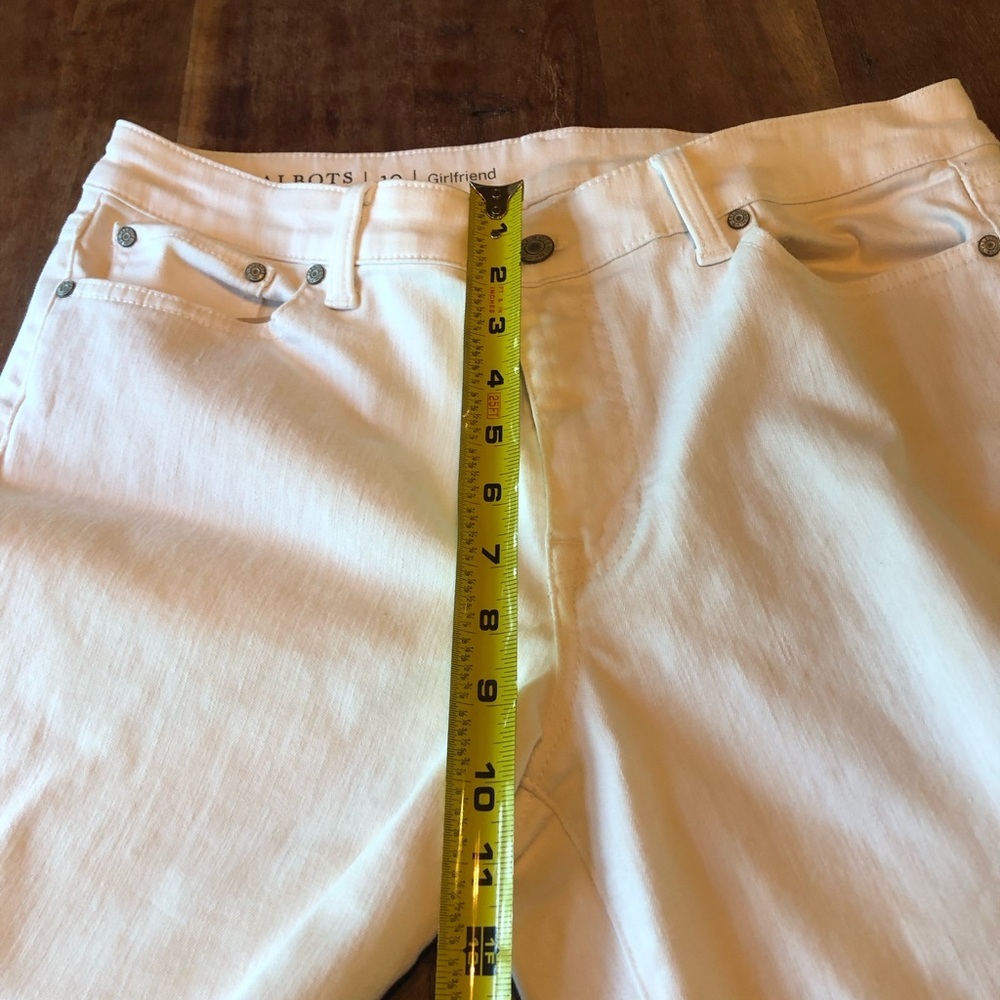 Talbots White Jeans Straight Leg  Classic Denim Design - Picture 5 of 12